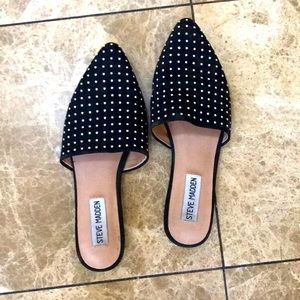 Steve Madden Black Studded Flats